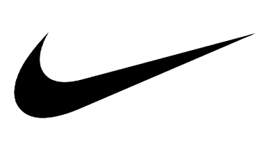 Iconic Nike Swoosh logo in white on a transparent background. This simple yet powerful design symbolizes excellence, innovation, and the spirit of athleticism, representing one of the world's leading sports brands.