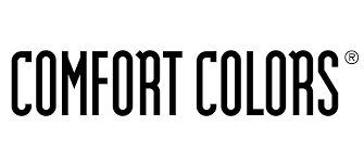 Comfort Colors - Ultimate Comfort in Rich Colors. The Comfort Colors logo, featuring the brand name in simple, bold letters, represents the brand's dedication to providing comfortable, durable, and color-rich clothing. Known for their soft fabrics and vintage look, Comfort Colors appeals to those who value both comfort and style in their wardrobe.