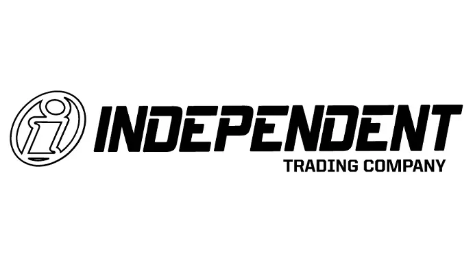 The logo for Independent Trading Company, featuring an iconic figure within a circle, accompanied by the company name in a clean, straightforward font. This design underscores the brand's focus on independent spirit and quality in the apparel trading industry.